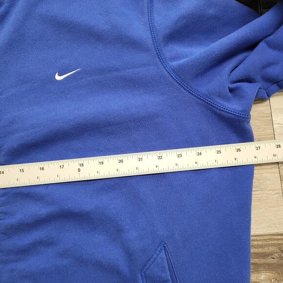 Nike Sweatshirt Jacket  Blue Mens XXL  Embroidered Mini Swoosh Sporty Full Zip - Picture 6 of 10